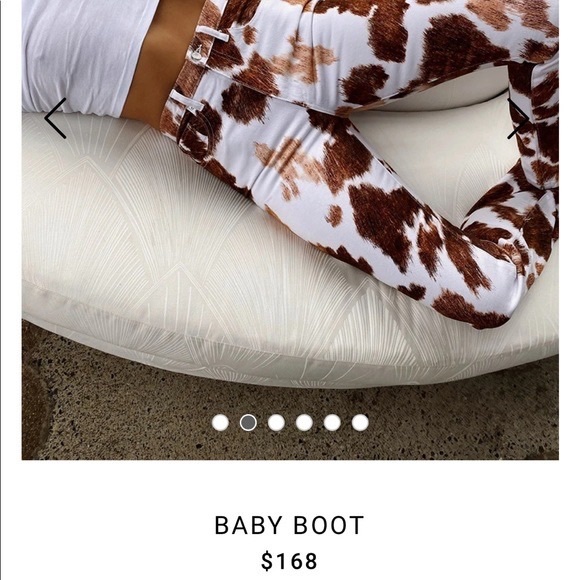 WeWoreWhat Babyboot Cowhide Jeans - Picture 4 of 4